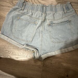 SHEIN Blue Jean Shorts Relaxed Fit Elastic Waist